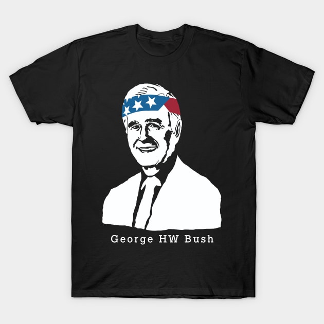 President George HW Bush American Patriot Vintage T-Shirt by wiqmerch